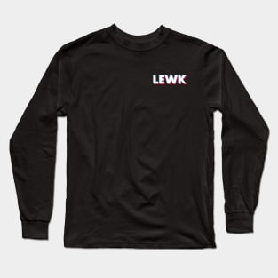 Lewk Glitch White Small Logo Long Sleeve T-Shirt